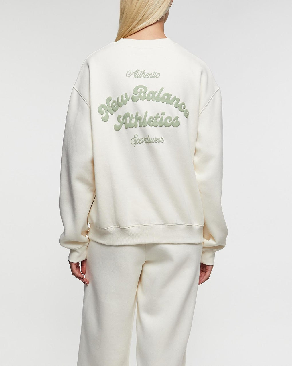 Sweatshirt Linear Heritage Fleece Crew White - 3