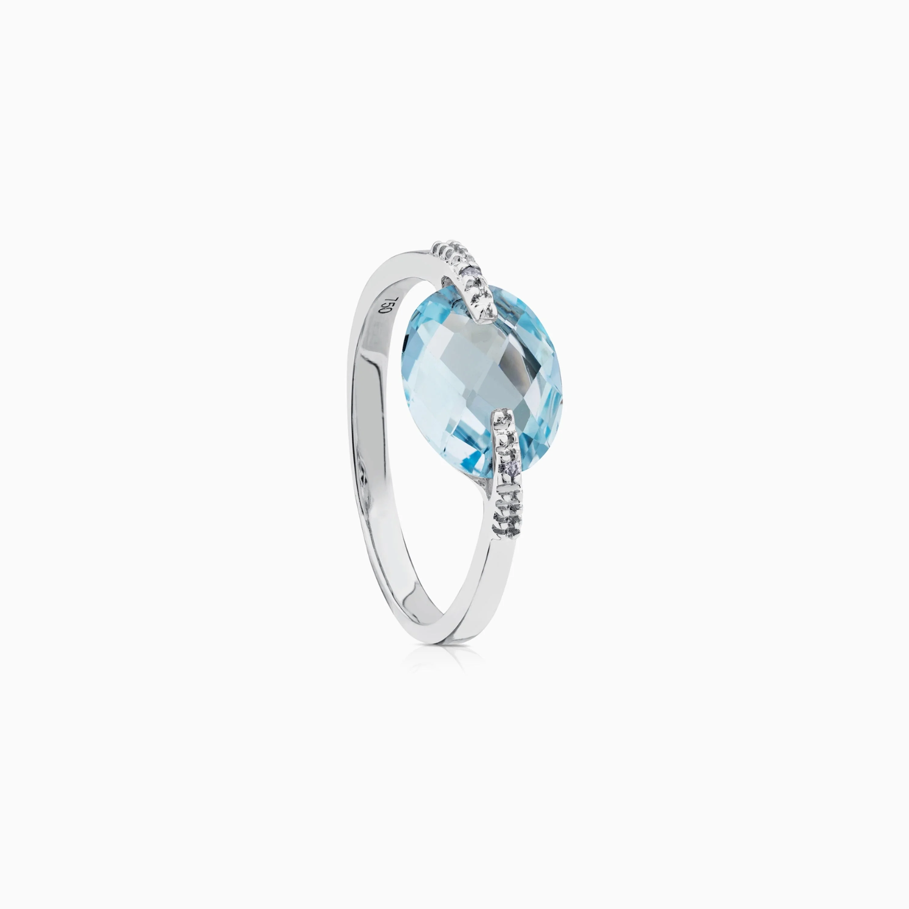 18K white gold TOUS Color Kings Ring with diamonds and topaz - 1