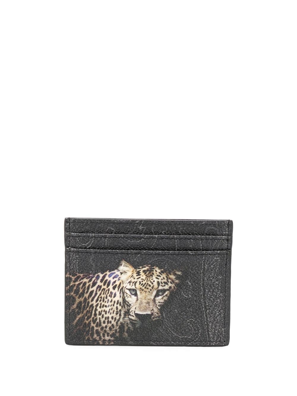 leopard-print paisley cardholder - 1