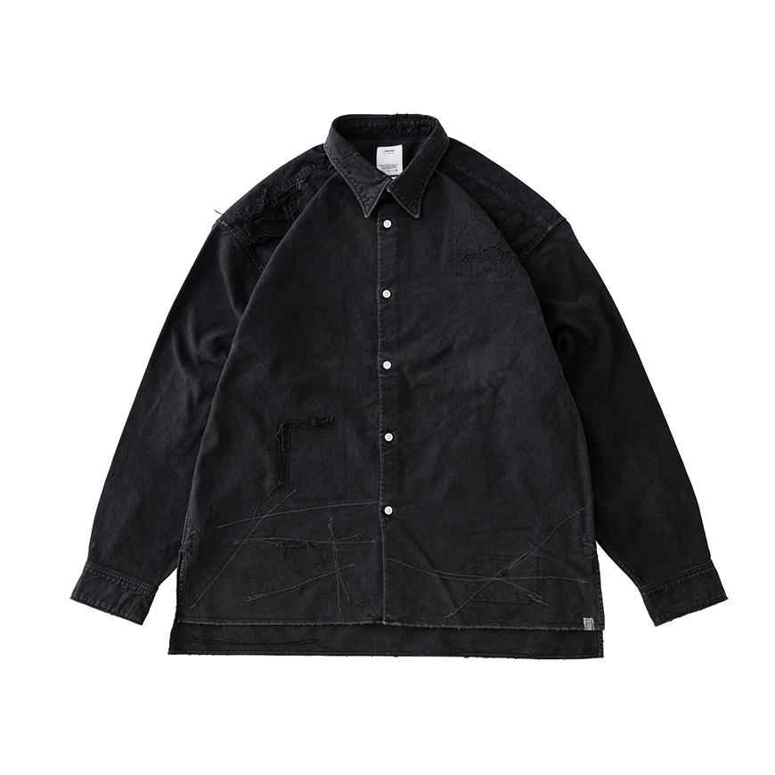 TRAVAIL SHIRT L/S CRASH BLACK - 1