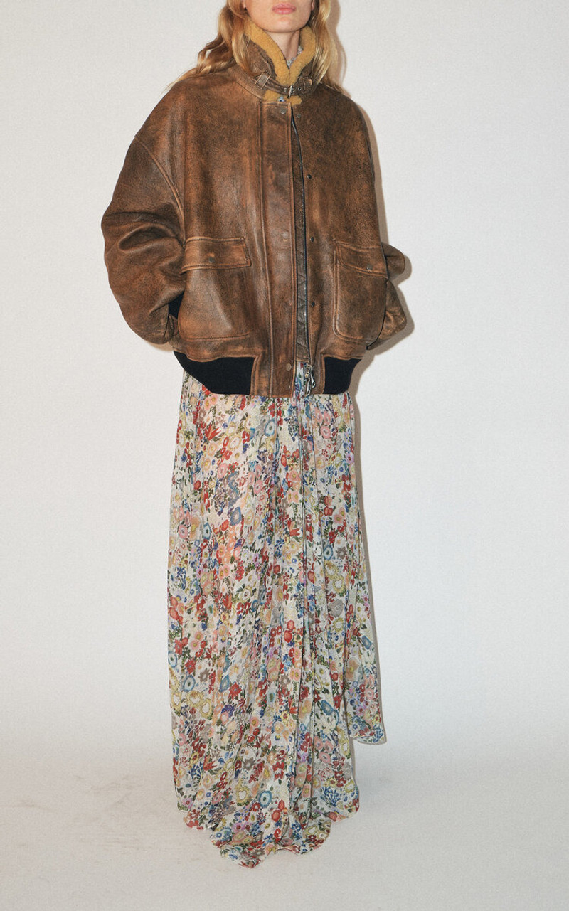 KHAITE Edgar Floral Silk-Chiffon Maxi Dress floral outlook