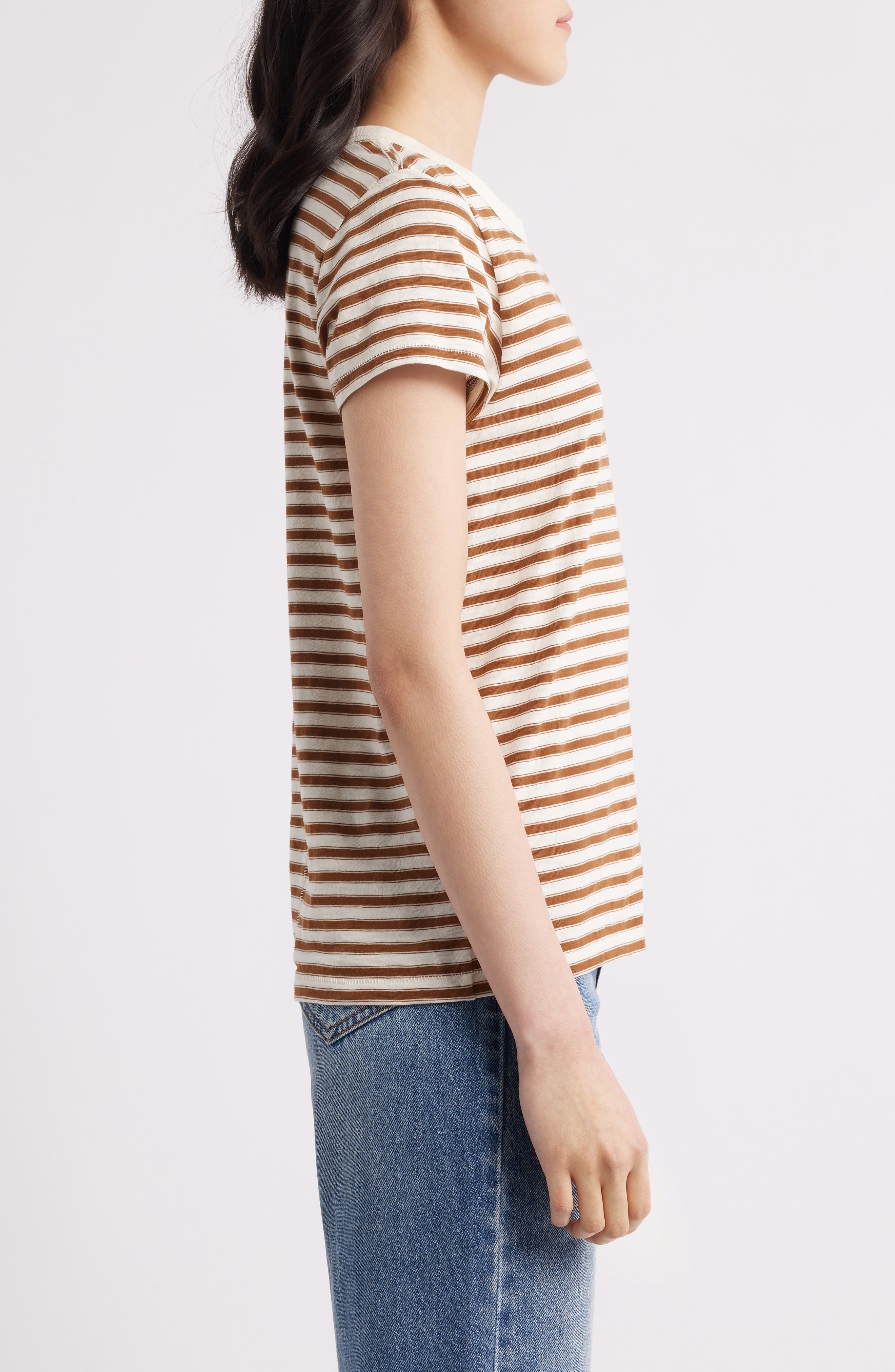 rag & bone The Slub Stripe T-Shirt in Wrbrm at Nordstrom - 3