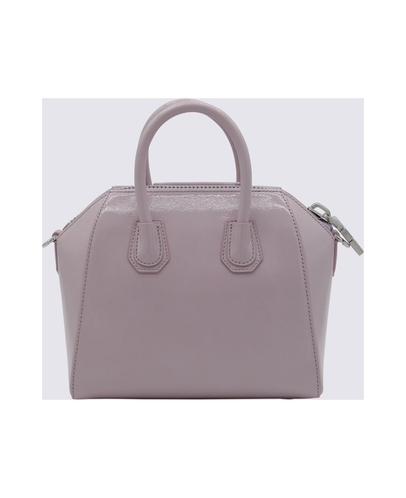 Pink Leather Antigona Top Handle Bag - 2