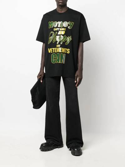 VETEMENTS slogan-print cotton T-shirt outlook