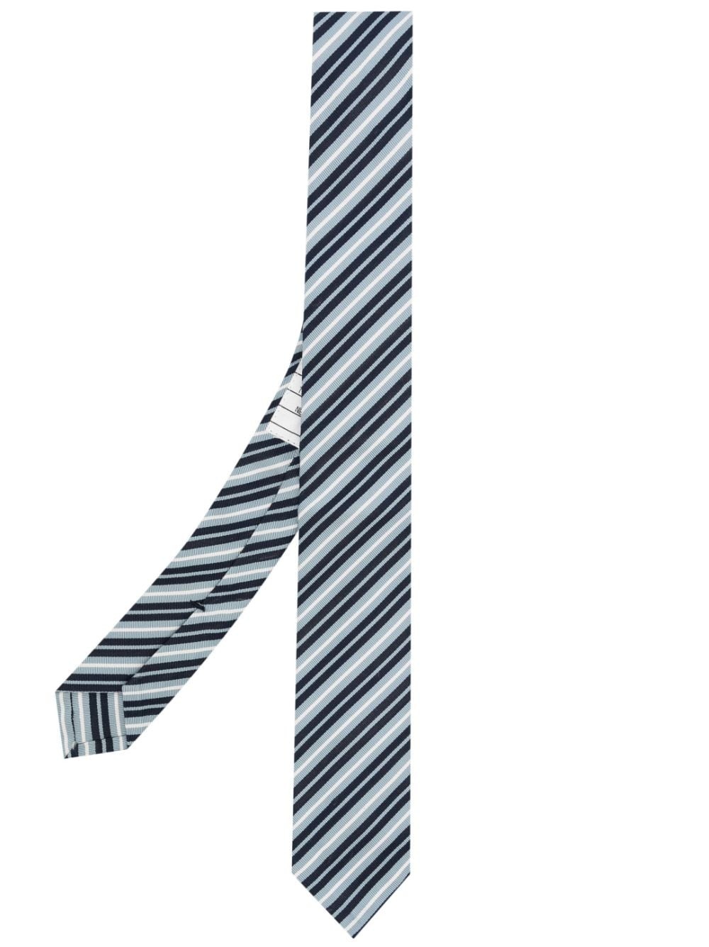 pointed-tip striped tie - 1