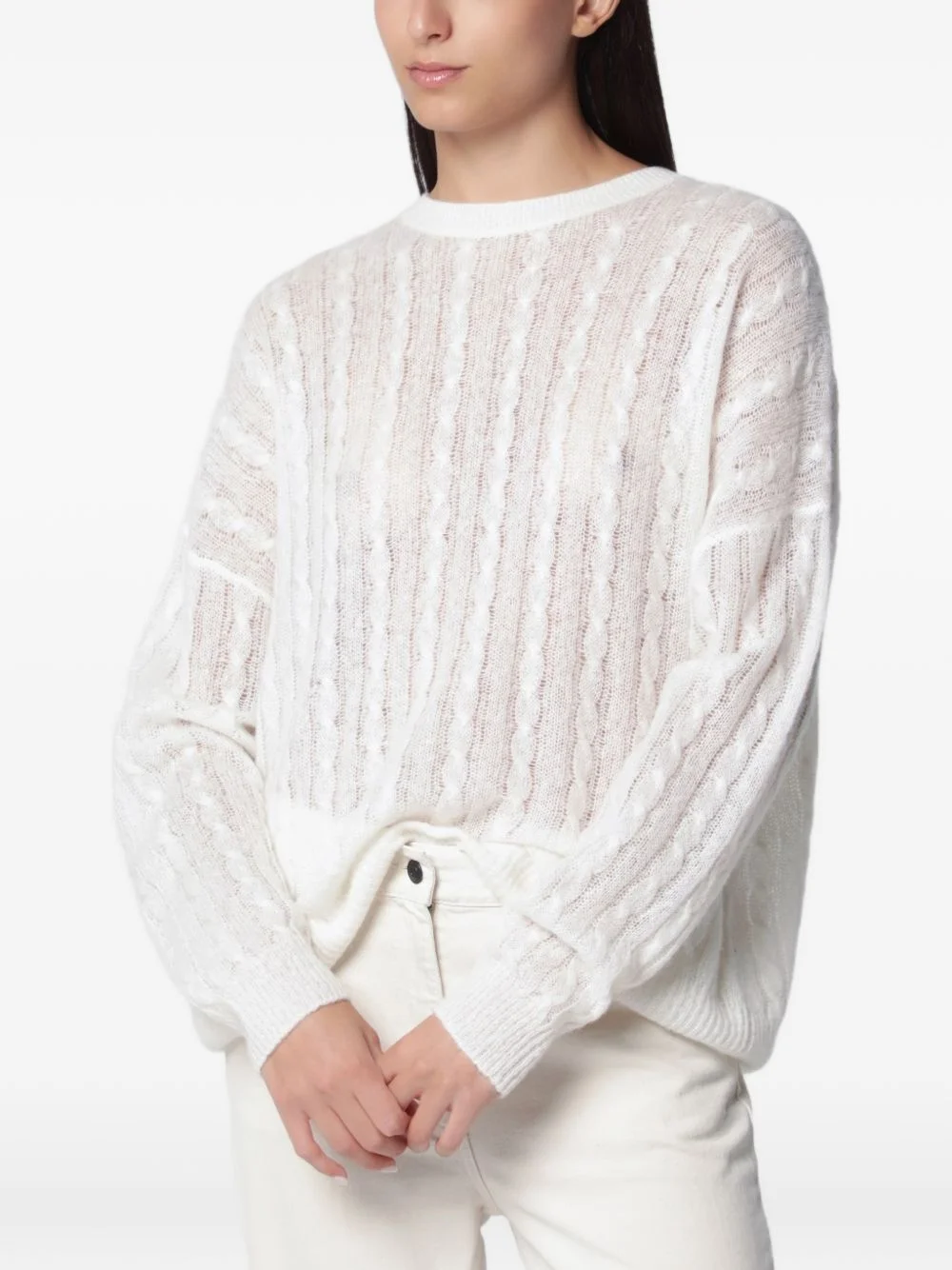 Amabel cable-knit sweater - 1