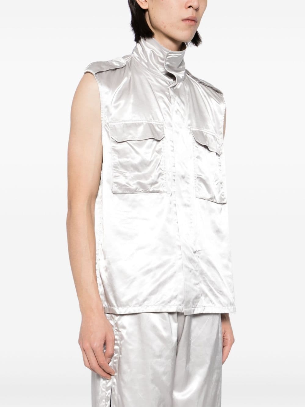 wet look gilet - 3