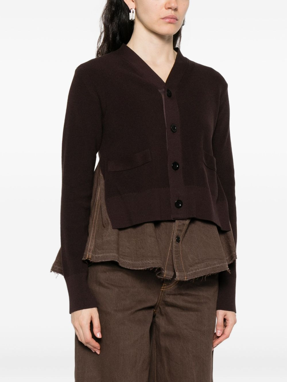 layered cardigan - 3