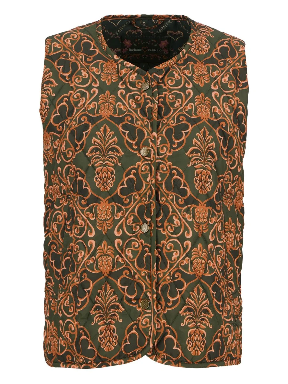 quilted patterned gilet - 1