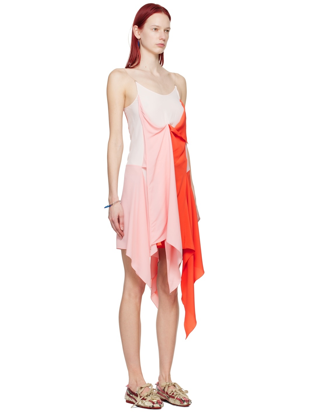 Pink & Orange Jogokba Midi Dress - 4
