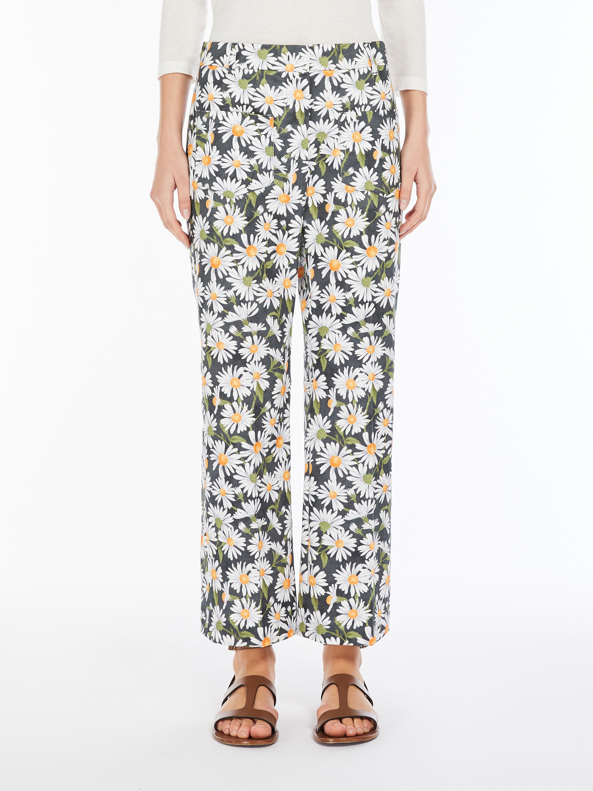 ARTEN1234 Flared patterned cotton trousers - 3