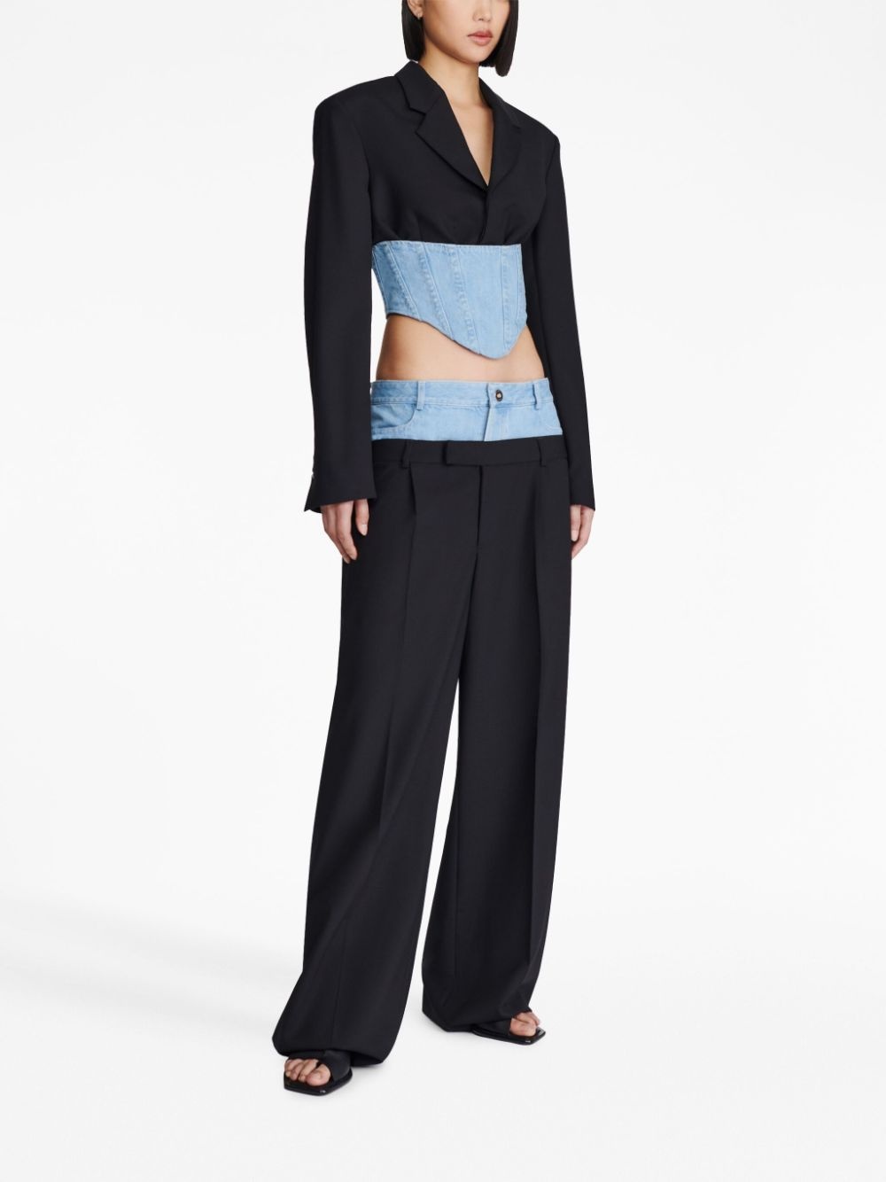 cropped corset-style blazer - 2