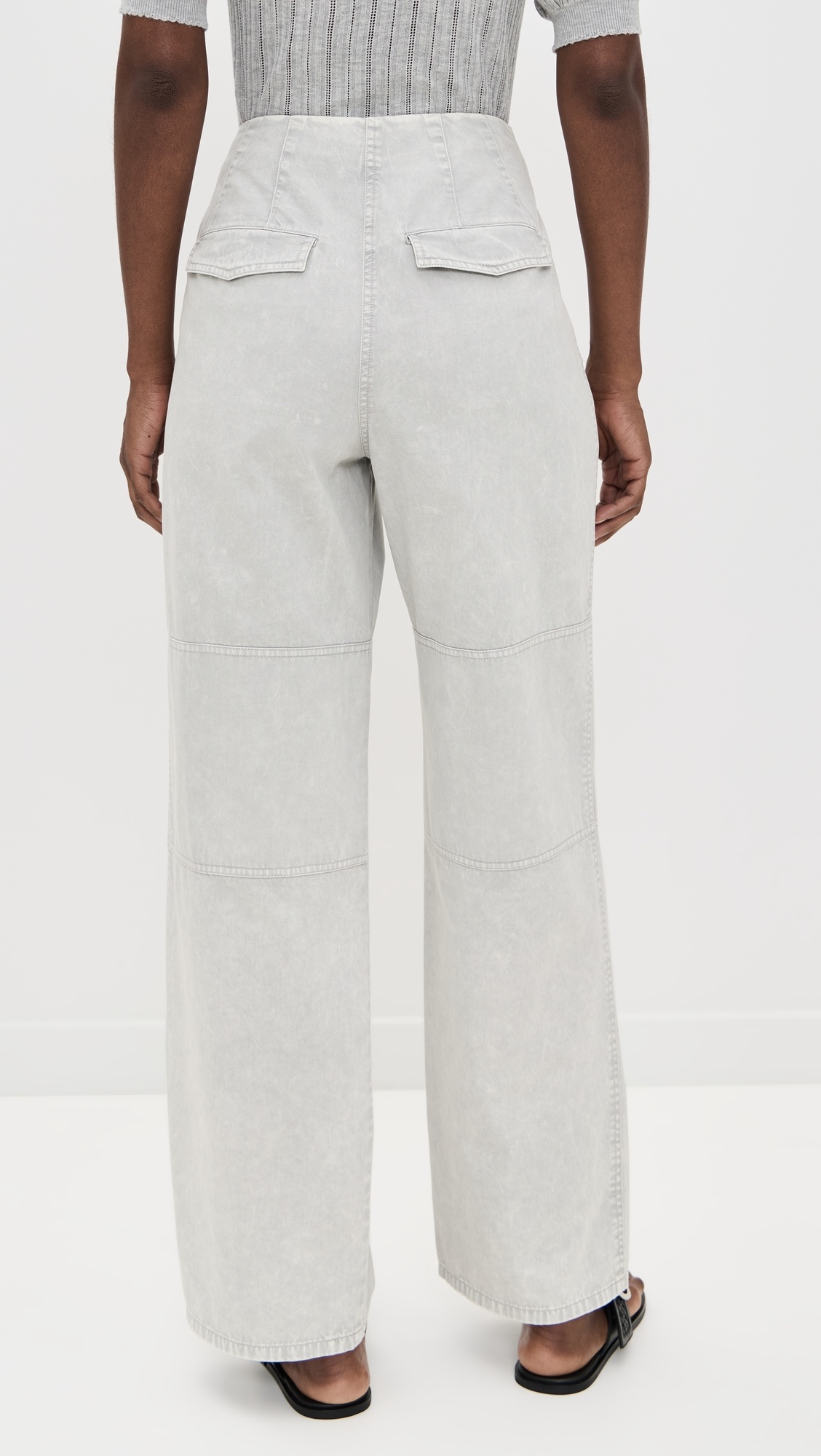 Casey High Waisted Tied Ankle Pants - 2