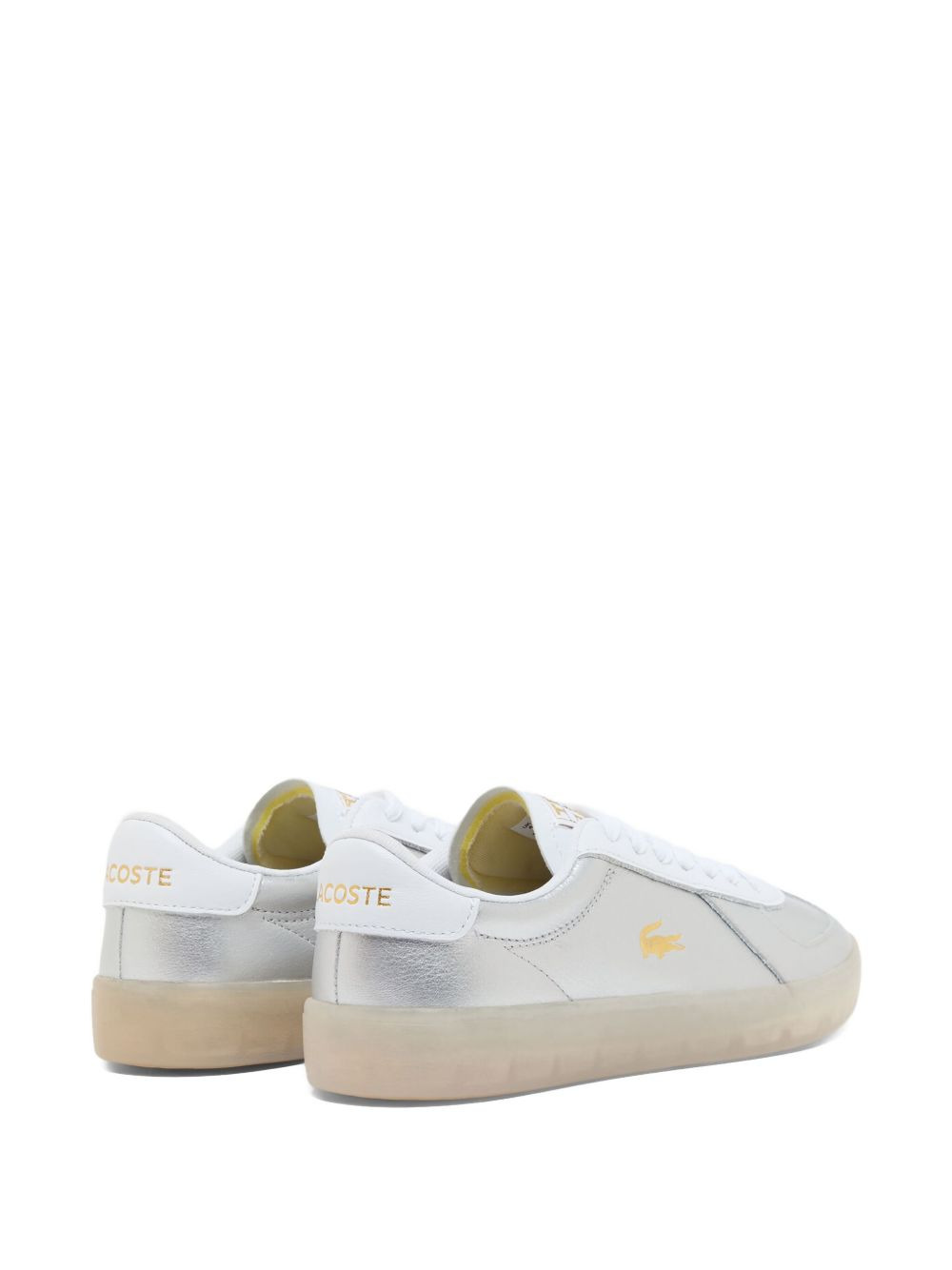metallic leather sneakers - 5