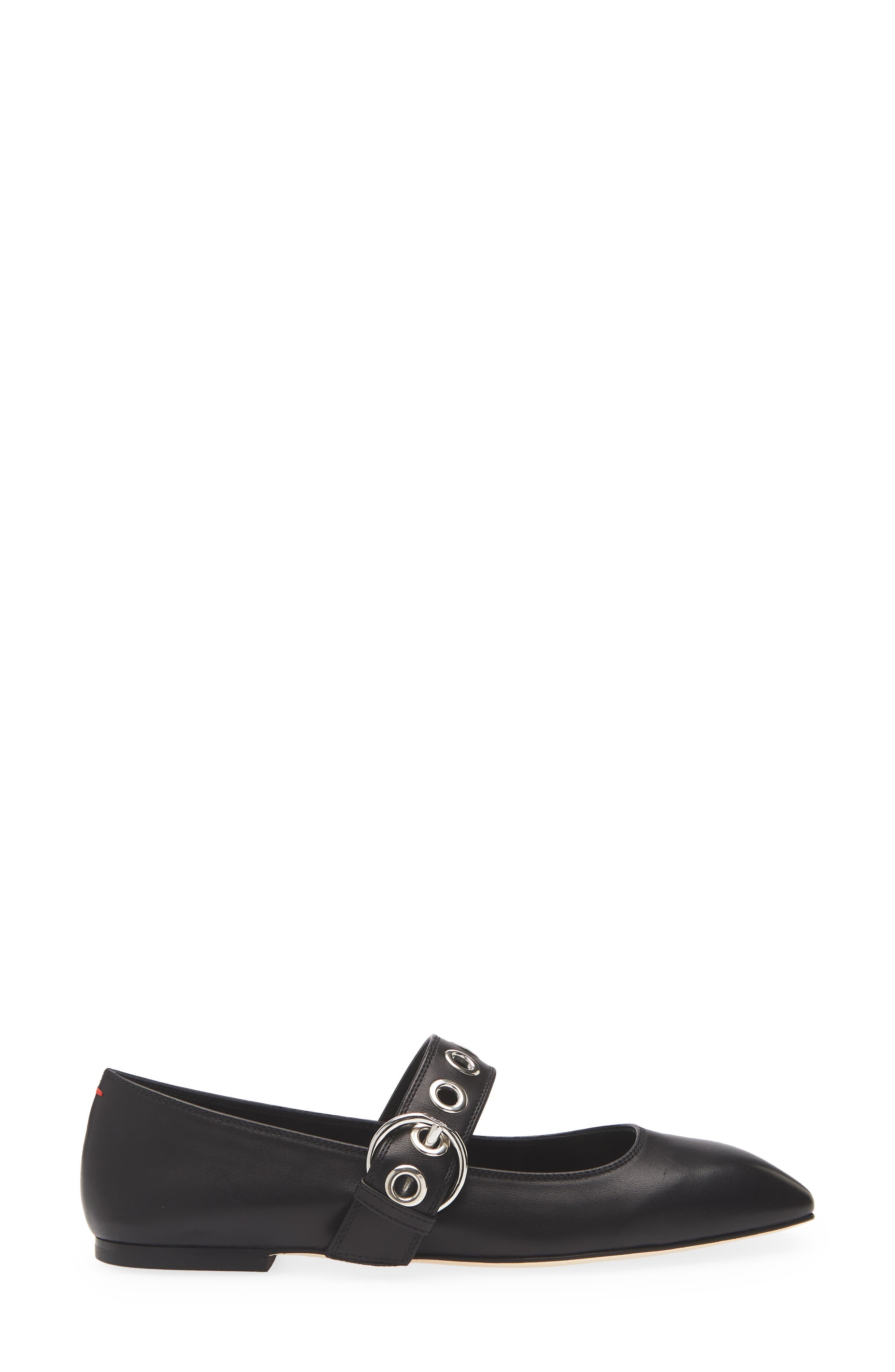 aeyde Uma Eyelet Mary Jane Flat in Black at Nordstrom - 3