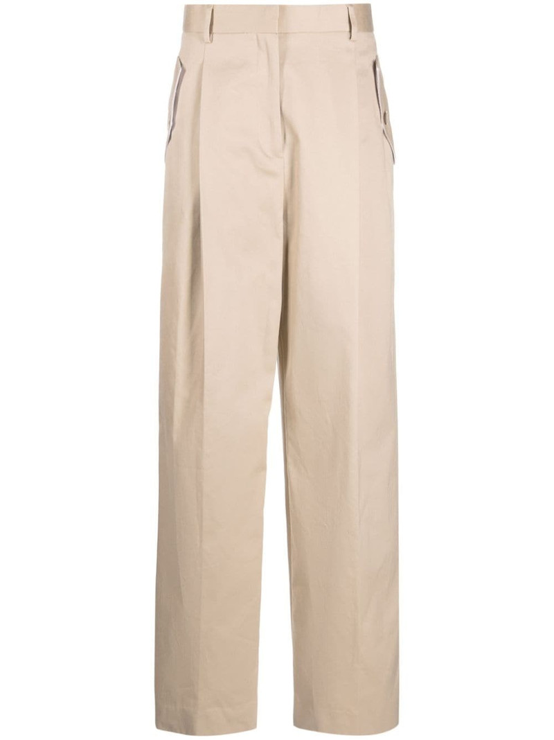 wide-leg gabardine trousers 1