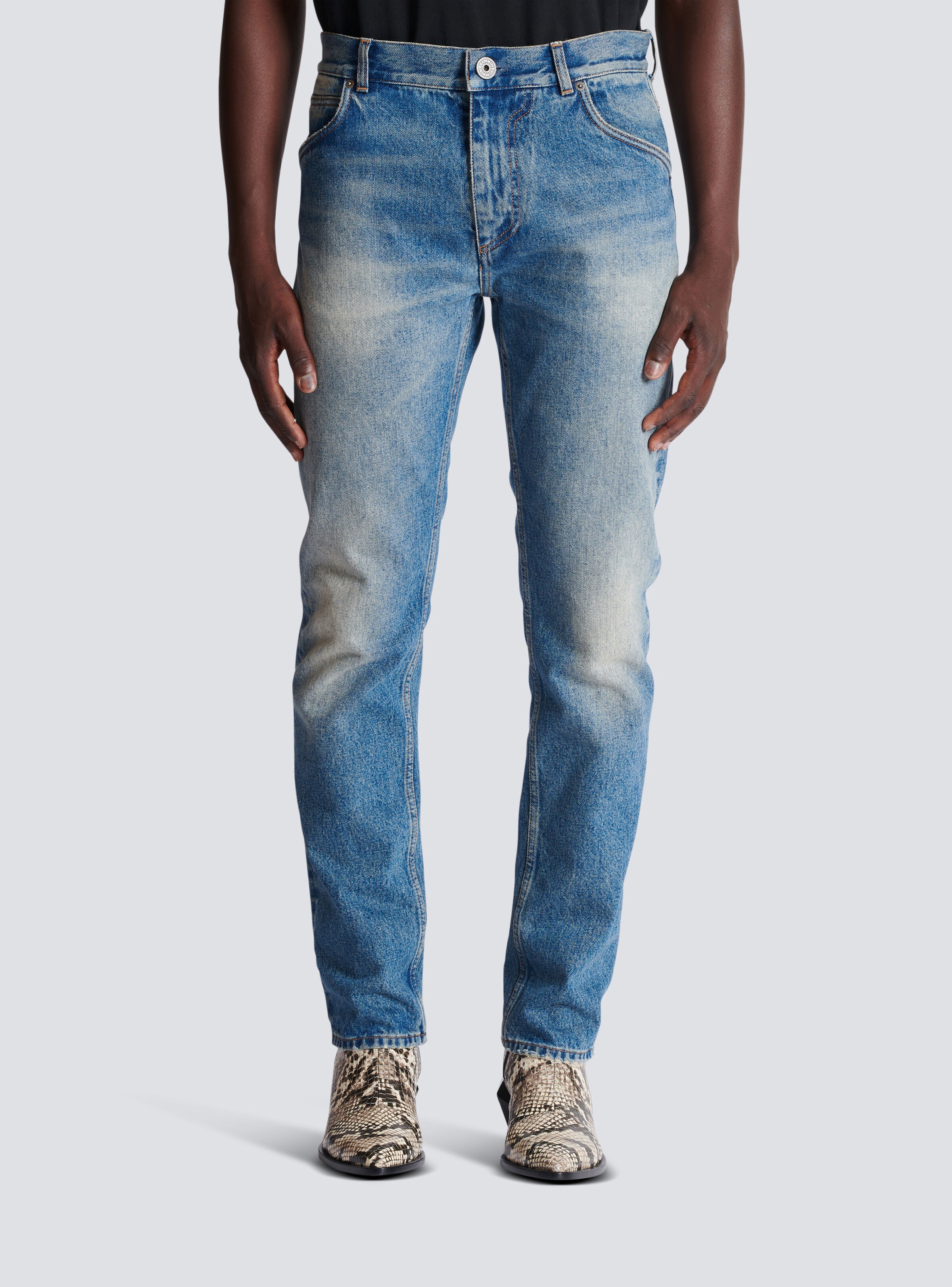 Blue Wash vintage denim jeans - 5