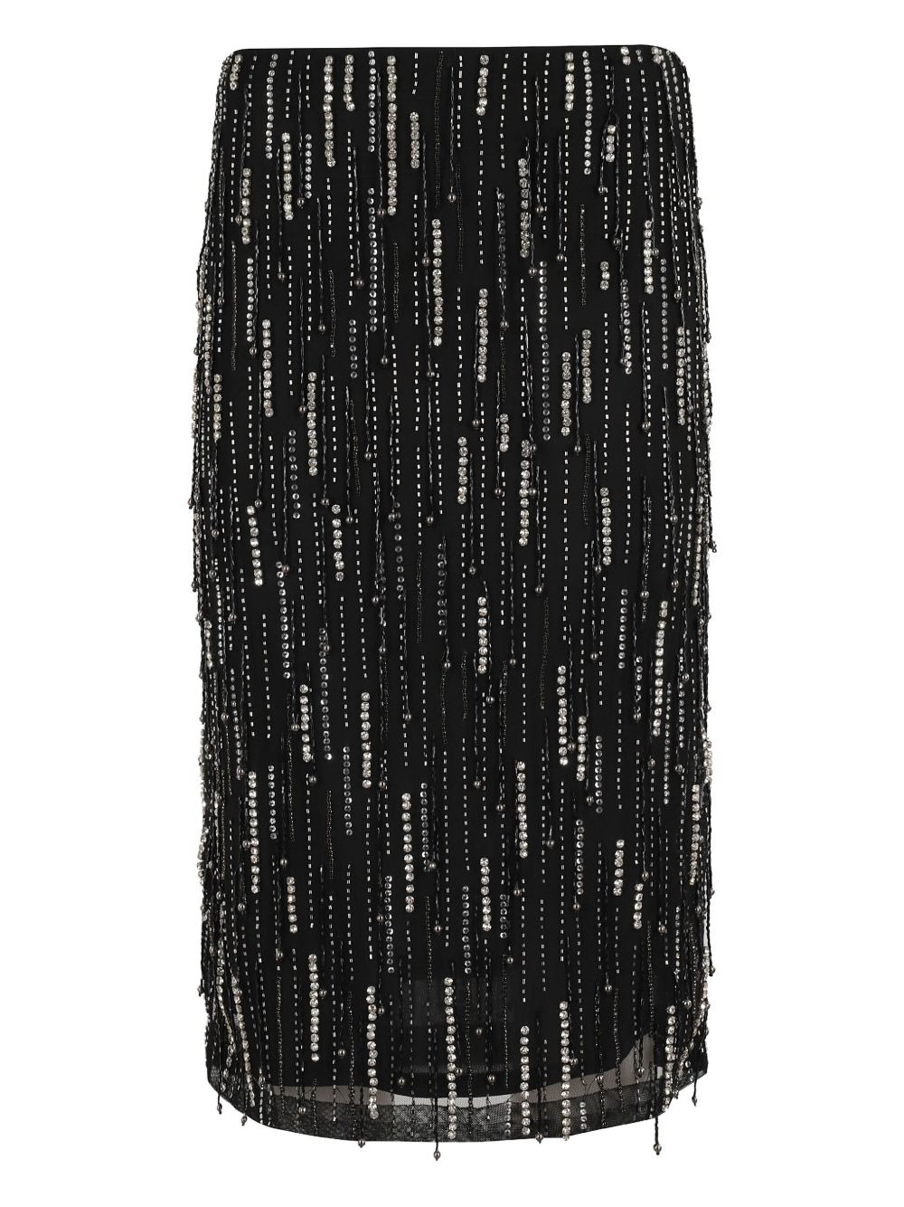 beaded fringe midi skirt - 2