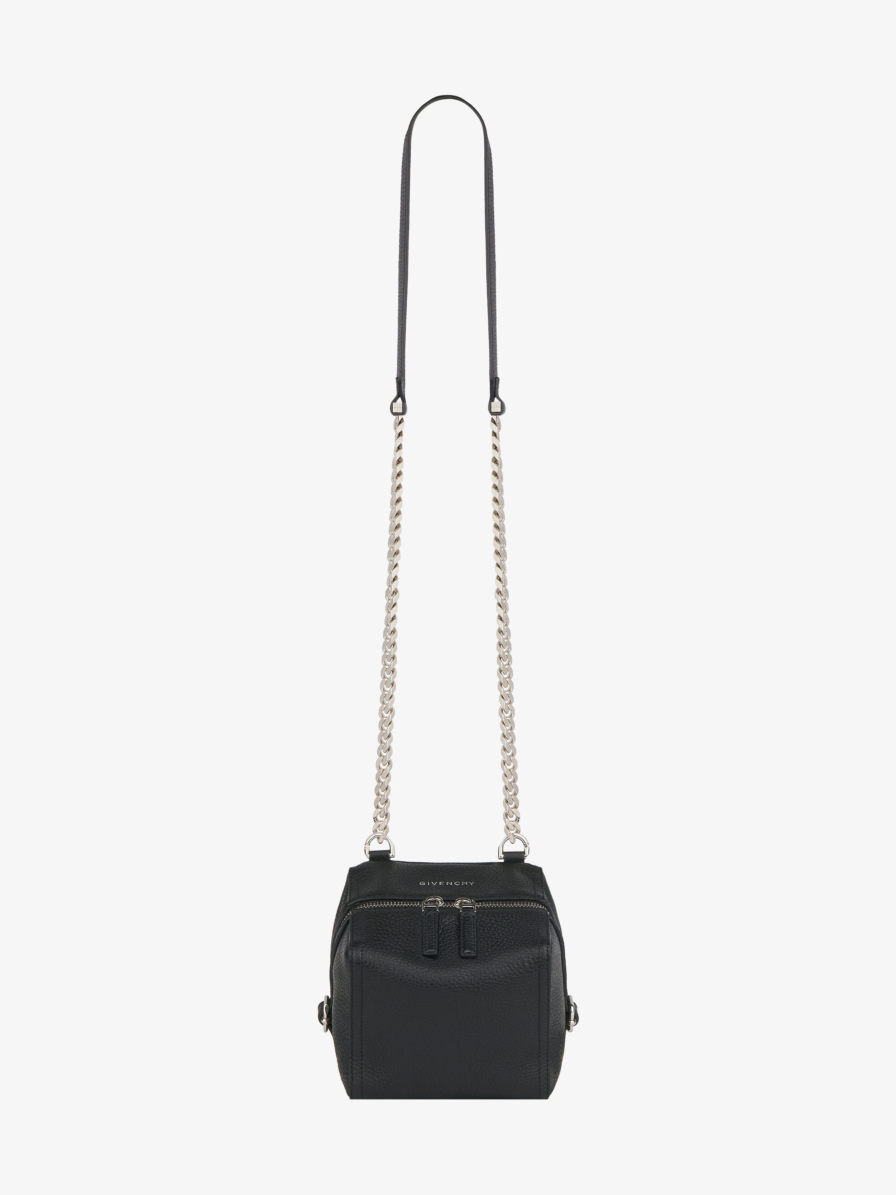 MINI PANDORA BAG IN GRAINED LEATHER WITH CHAIN - 1