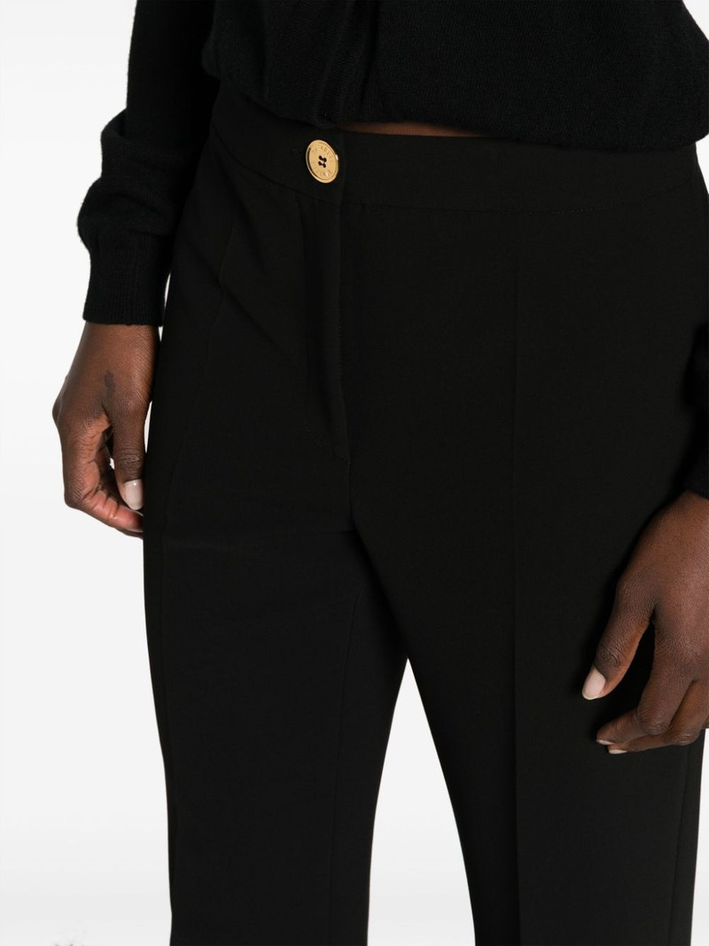 pressed-crease button-fastening tailored trousers 5