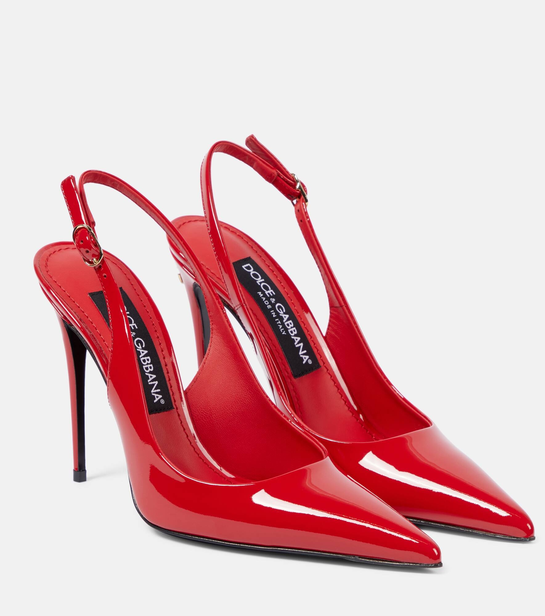 DG patent leather slingback pumps - 1