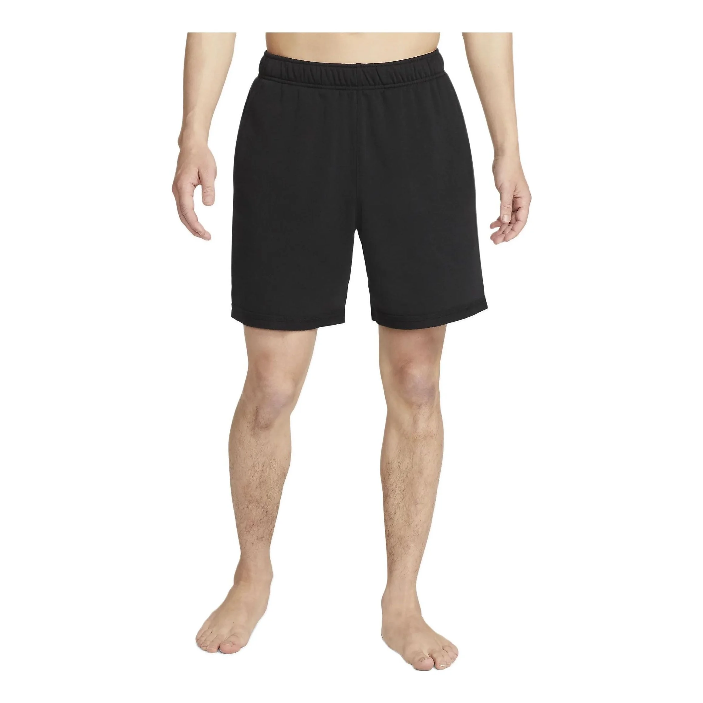 Men's Nike Yoga Therma-FIT Logo Printing Solid Color Sports Shorts Black DM7832-010 - 1