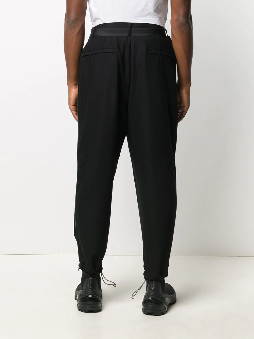 zip panel trousers - 4