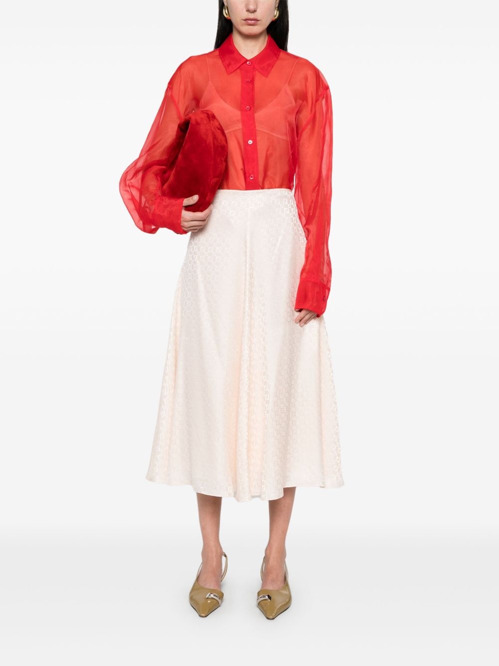 FF silk midi skirt - 2