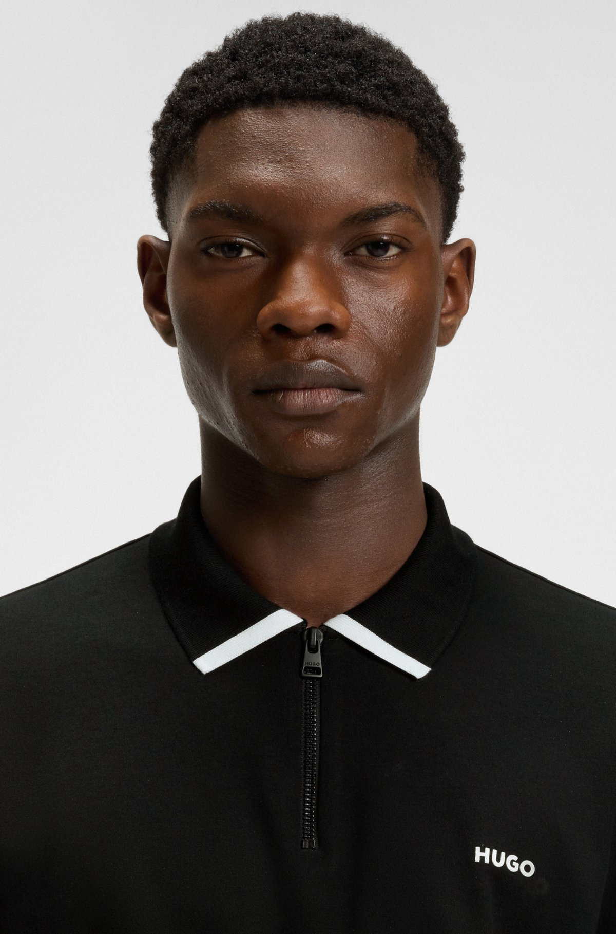 COTTON-PIQUÉ POLO SHIRT WITH CONTRAST LOGO - 3
