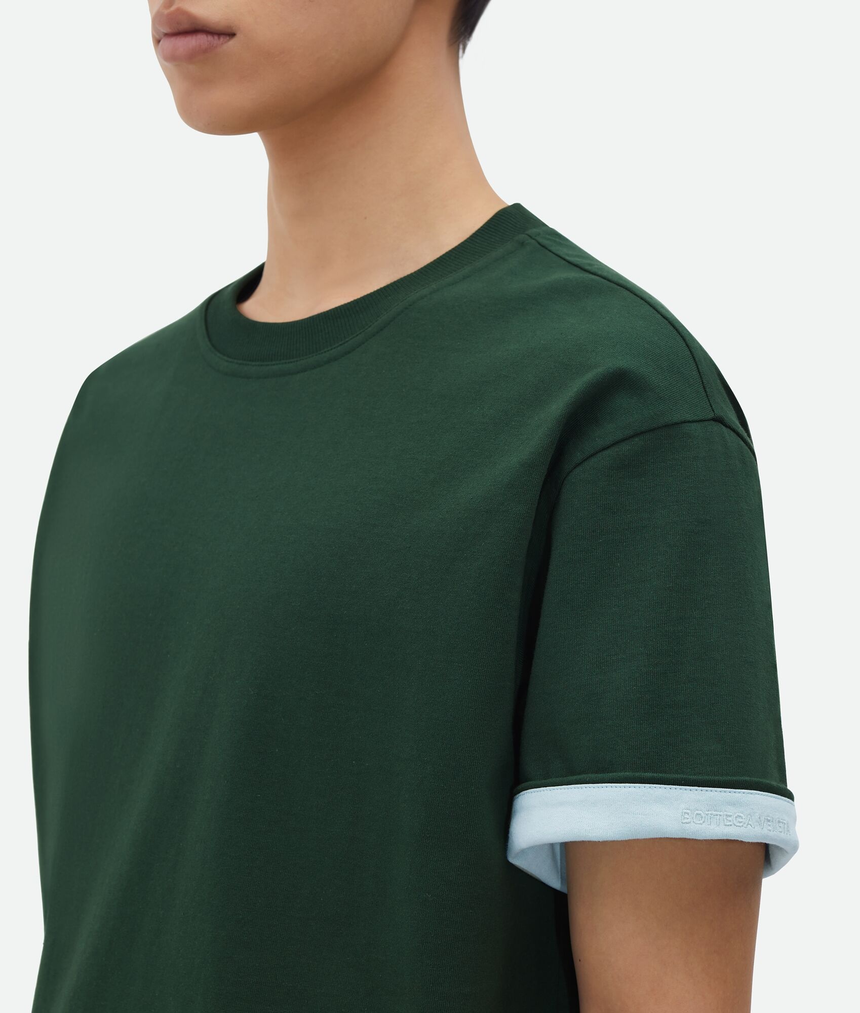 Double Layer Relaxed Cotton T-Shirt - 4