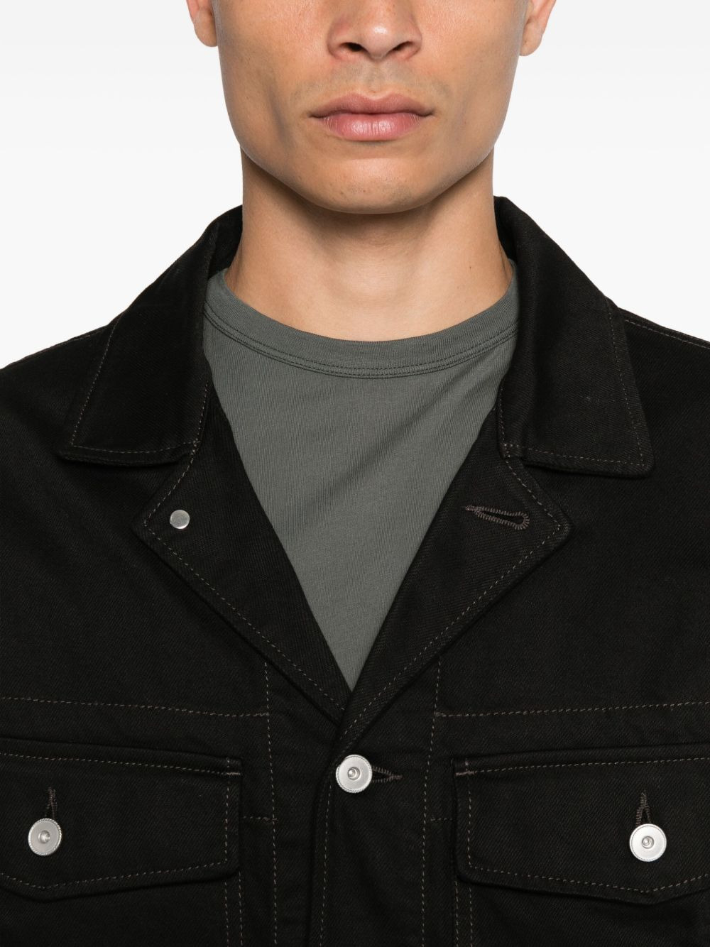 button-fastening flap-pocket jacket - 5
