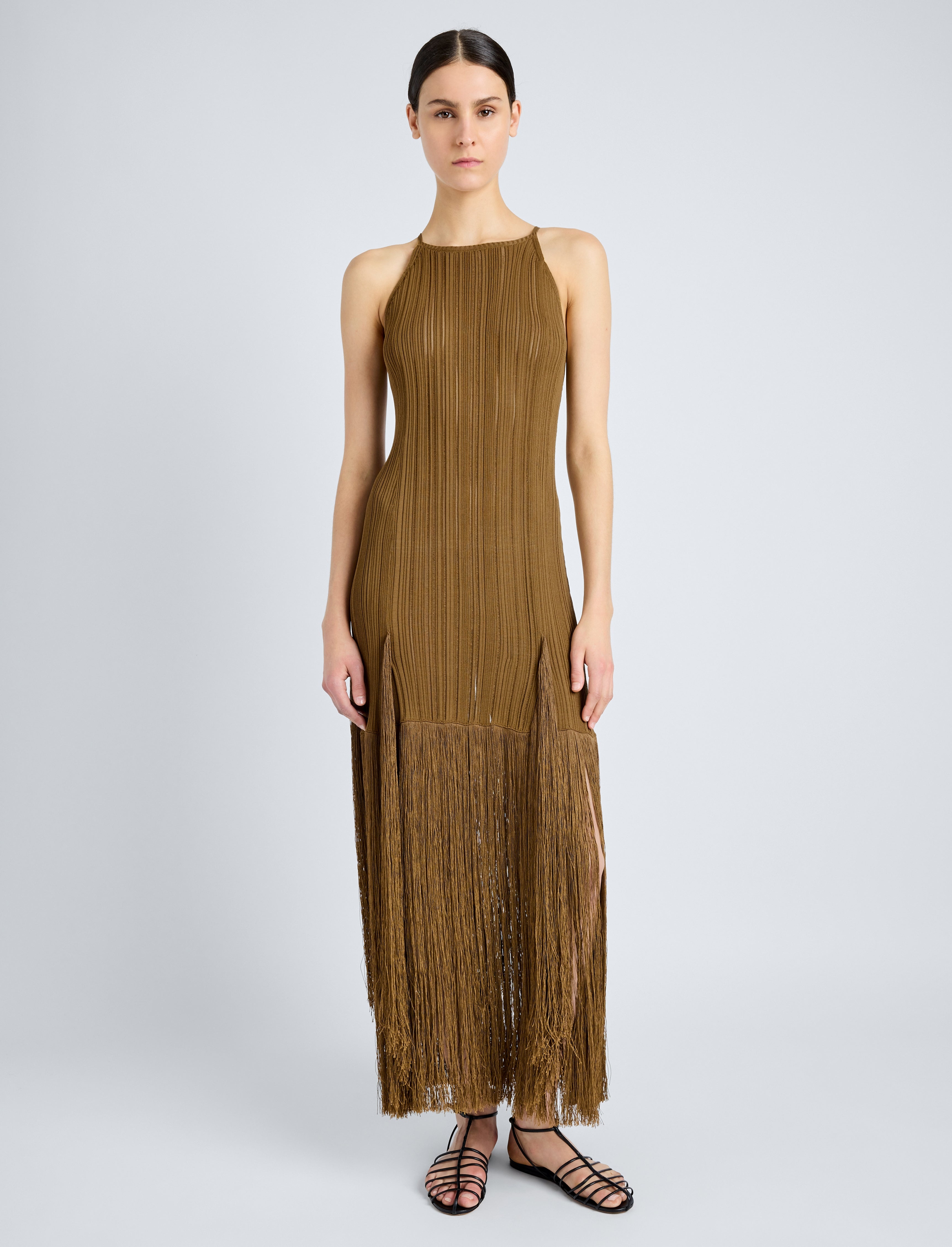 Everly Dress in Viscose Fringe Knit - 2
