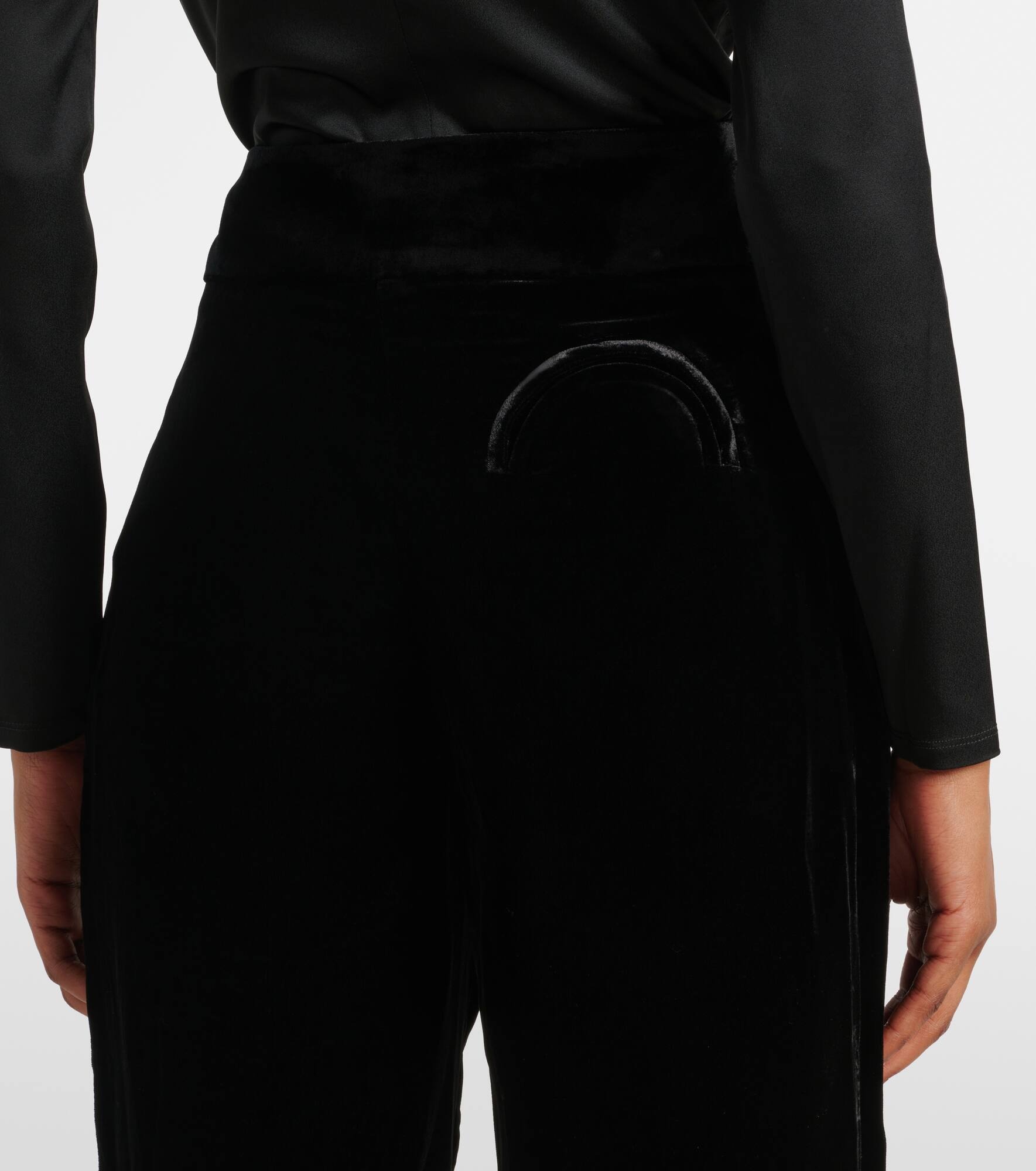 Afterglow high-rise velvet slim pants - 6