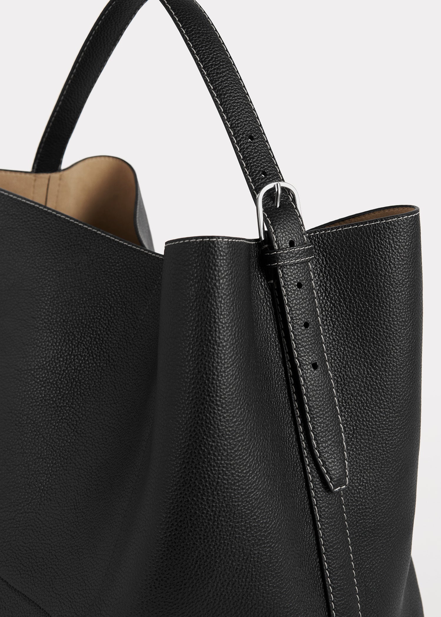 Belted tote black grain - 6