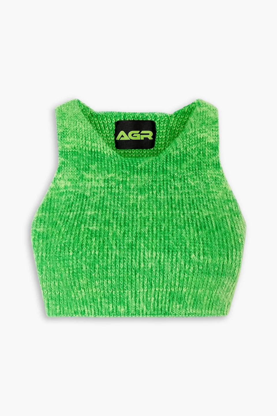 Cropped brushed cotton-blend tank - 1