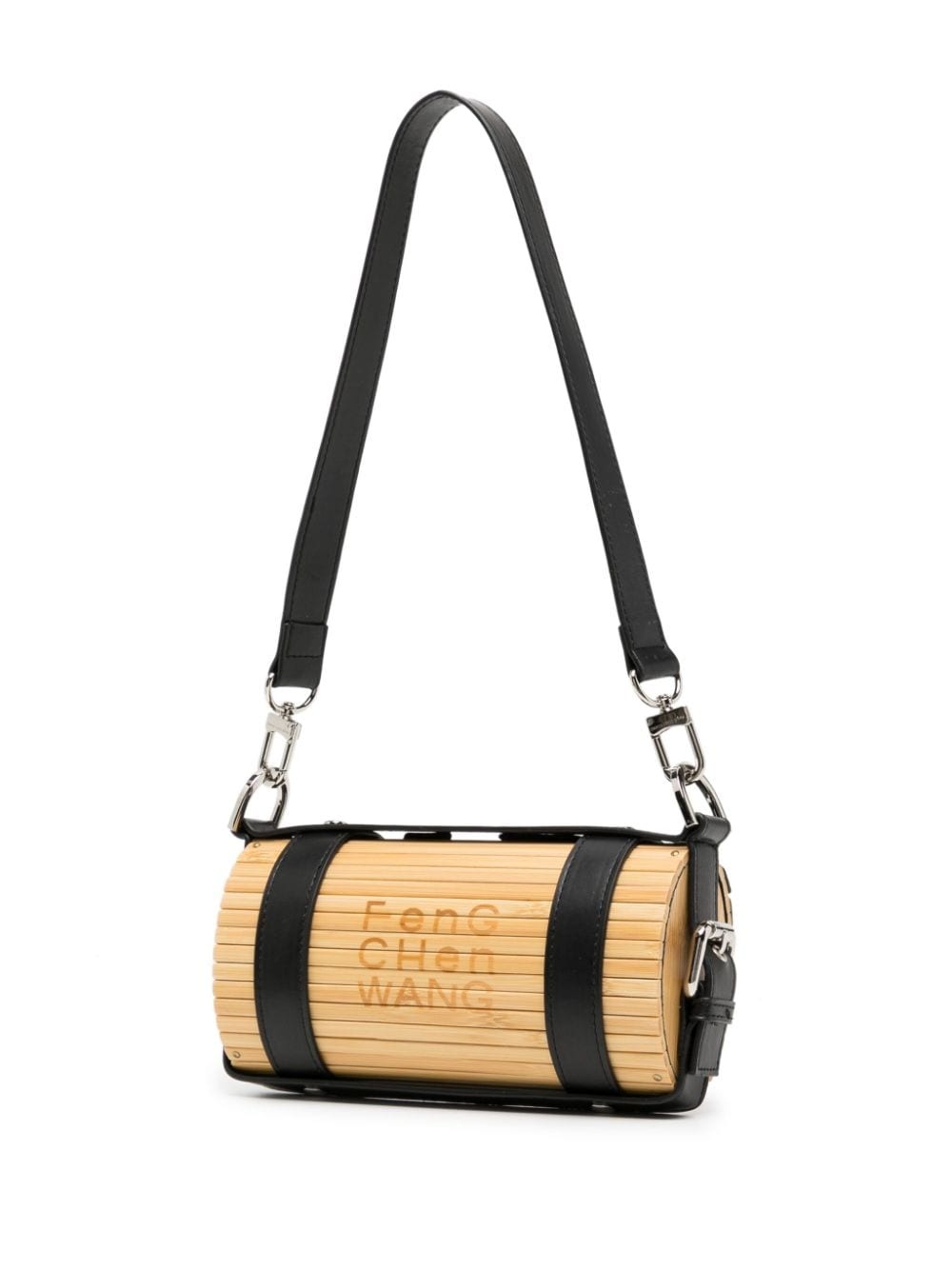 logo-print bamboo shoulder bag - 3