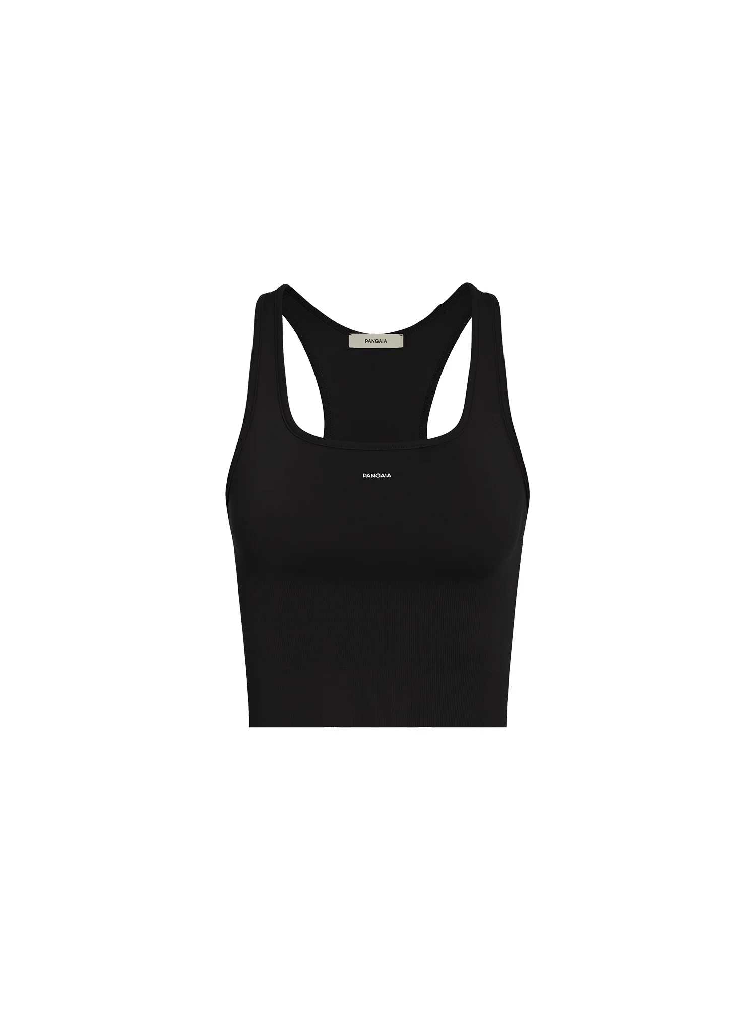 Womens Plant-Stretch Compressive Ribbed Tank Top - Black - 1