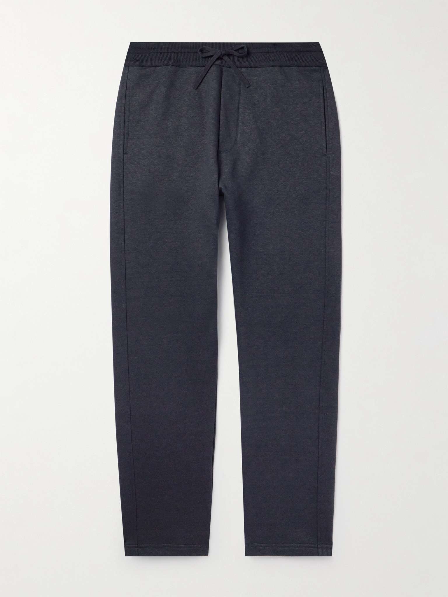 Kawaguchi Slim-Fit Straight-Leg Cotton, Linen and Cashmere-Blend Sweatpants - 1