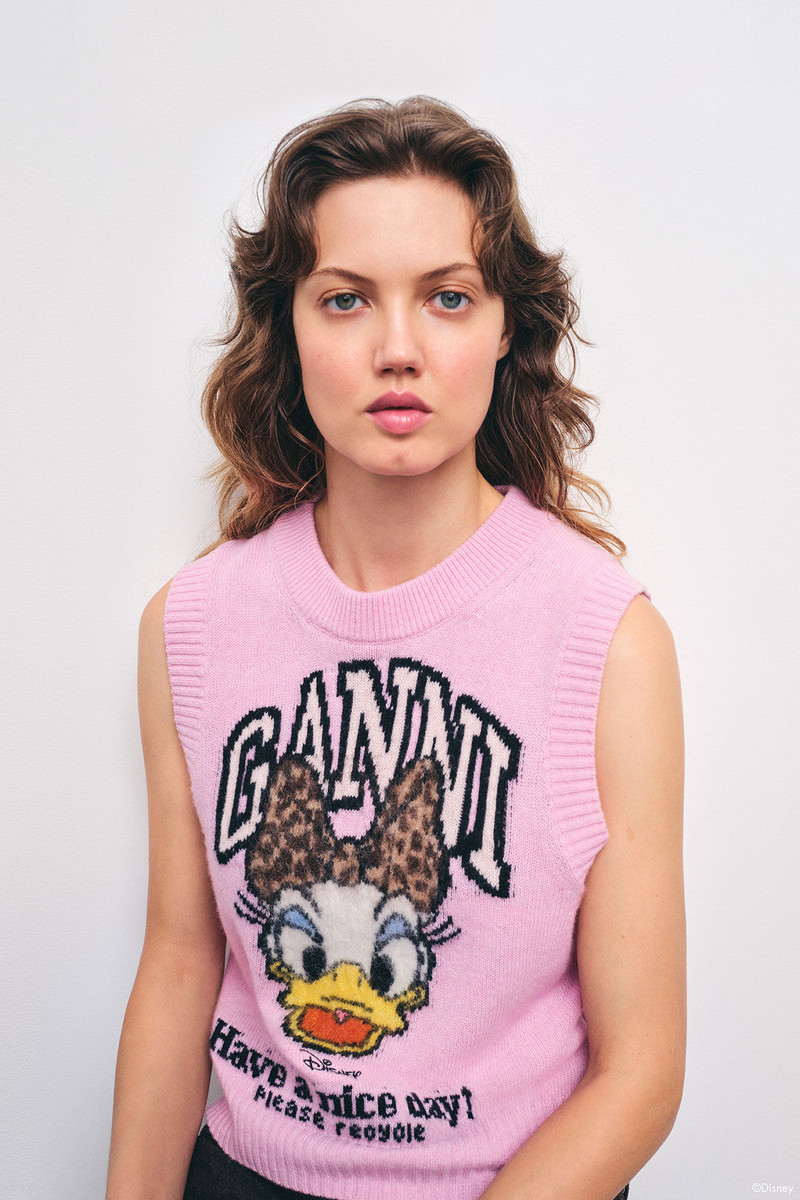 GANNI GANNI X DISNEY DAISY DUCK GRAPHIC WOOL VEST outlook