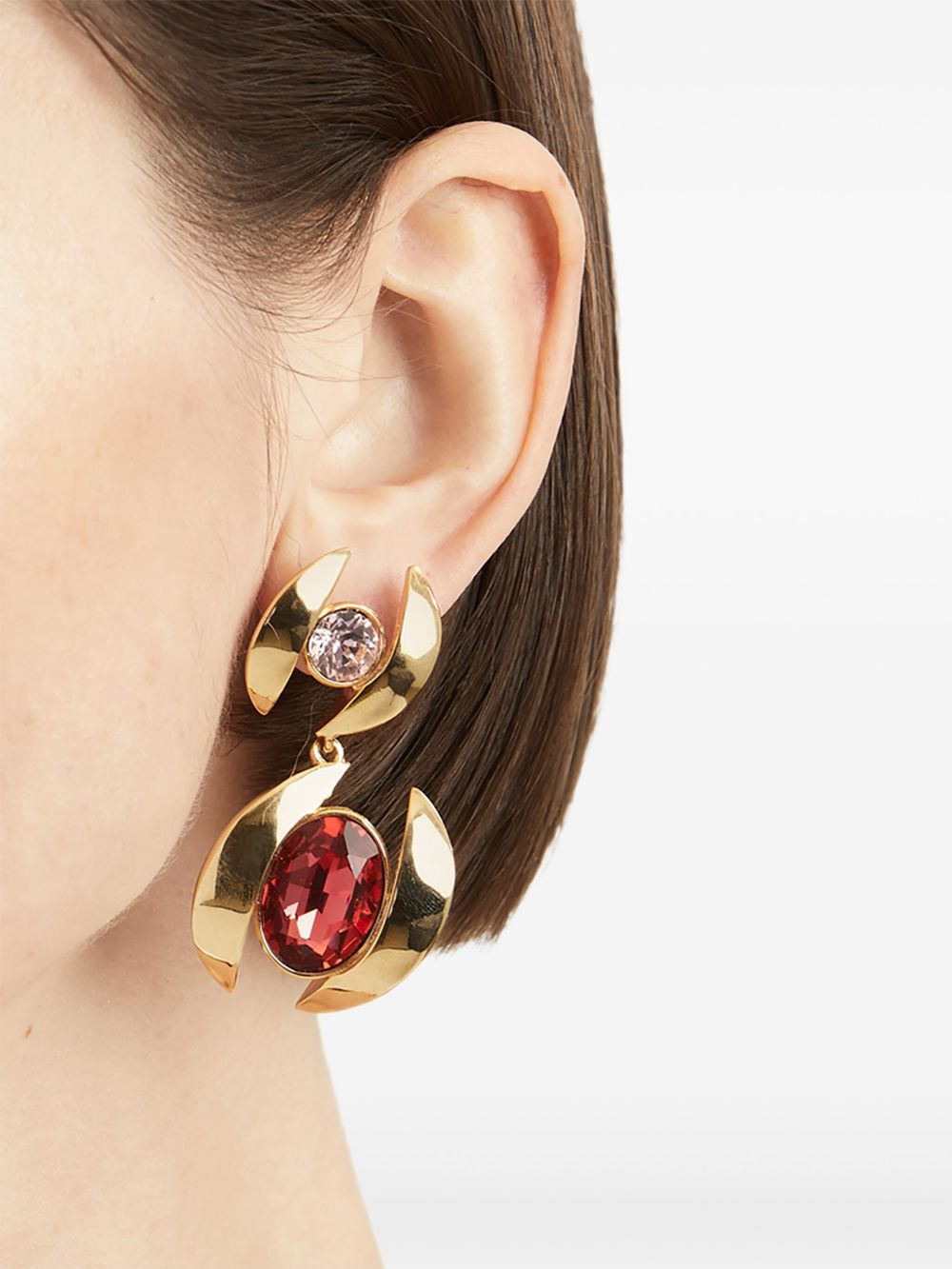 embellished dangling earrings - 2