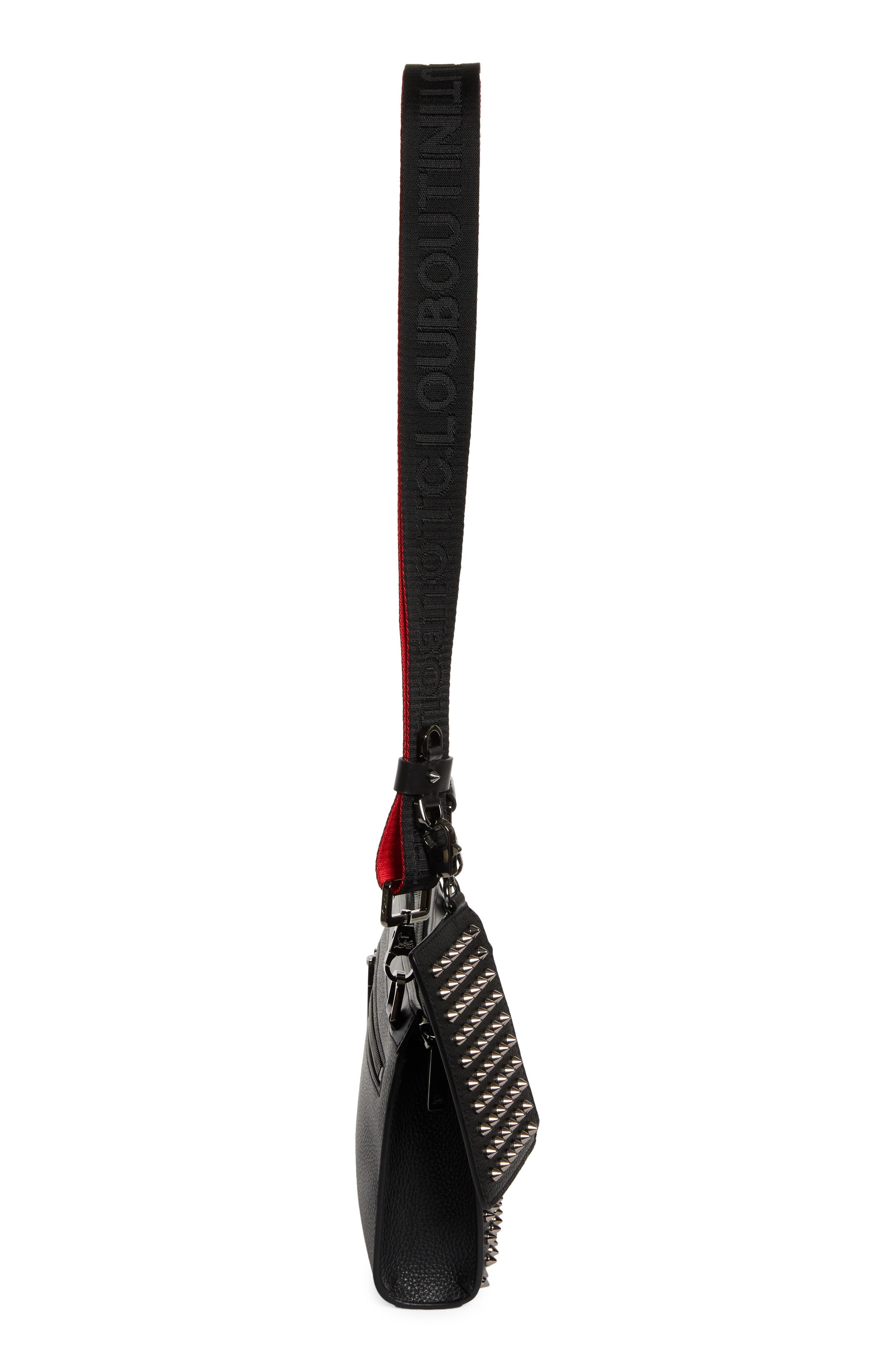 Christian Louboutin Funky Stud Empire Leather Crossbody Bag in Black/Gun Metal at Nordstrom - 4