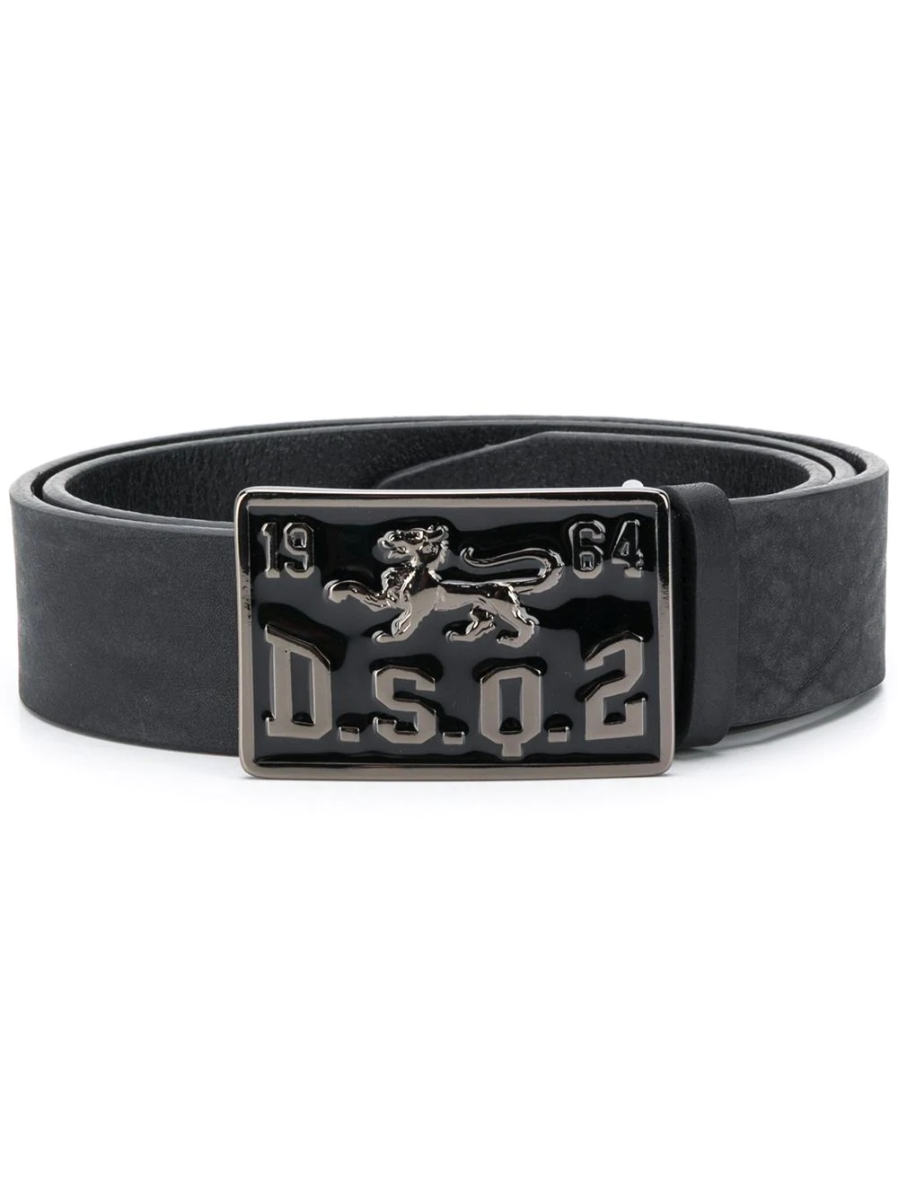 logo plaque embossed detail belt - 1