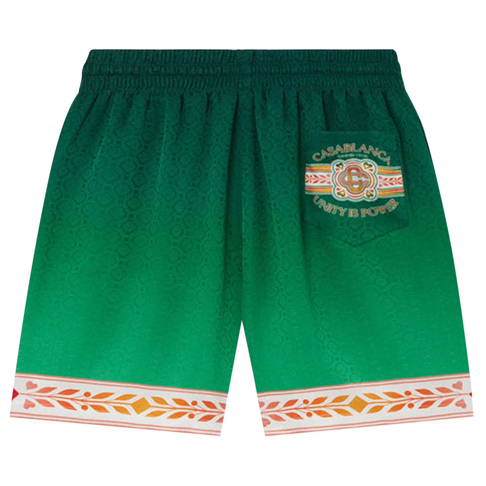 Casablanca Silk Shorts With Drawstring 'Unity Is Power' - 2