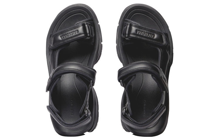 (WMNS) Balenciaga Tourist Sandals 'Black' 738612W2CDA1000 - 4