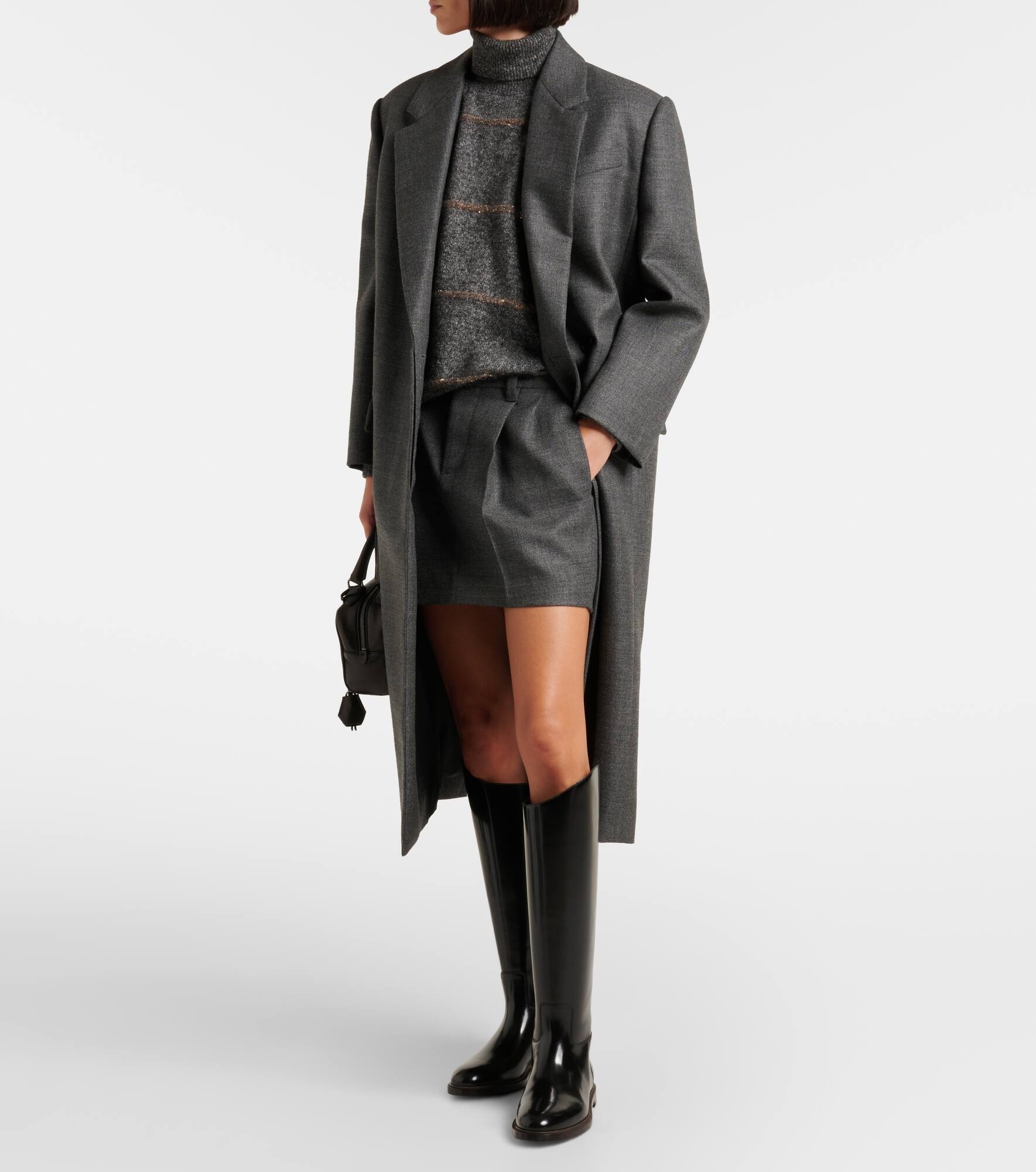 Polished leather knee-high boots - 3