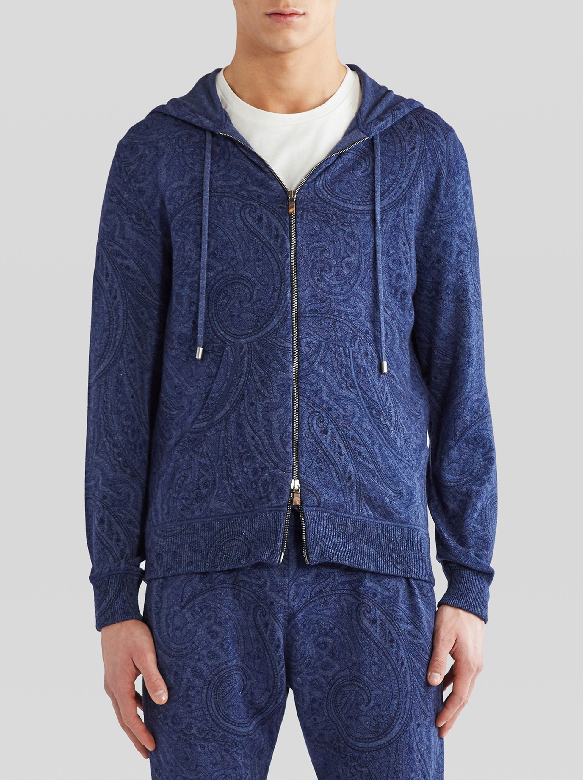 CASHMERE SWEATSHIRT WITH PAISLEY PRINT - 2