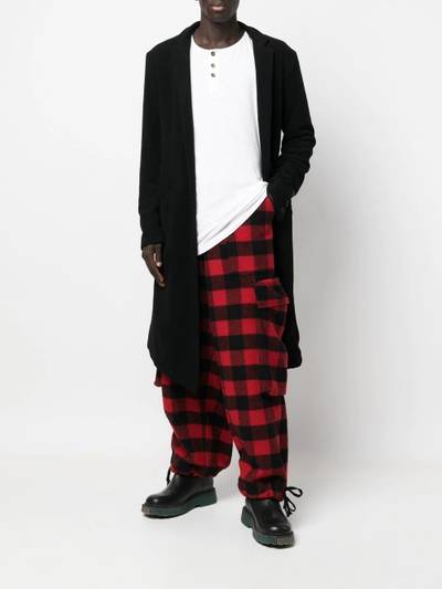 Greg Lauren long-sleeve wool overcoat outlook