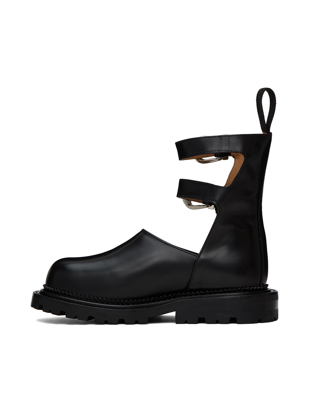 Black Buckle Ankle Boots - 3