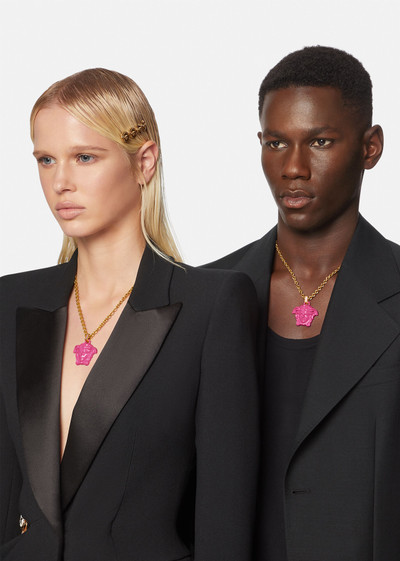 VERSACE La Medusa Lacquered Pendant Necklace outlook