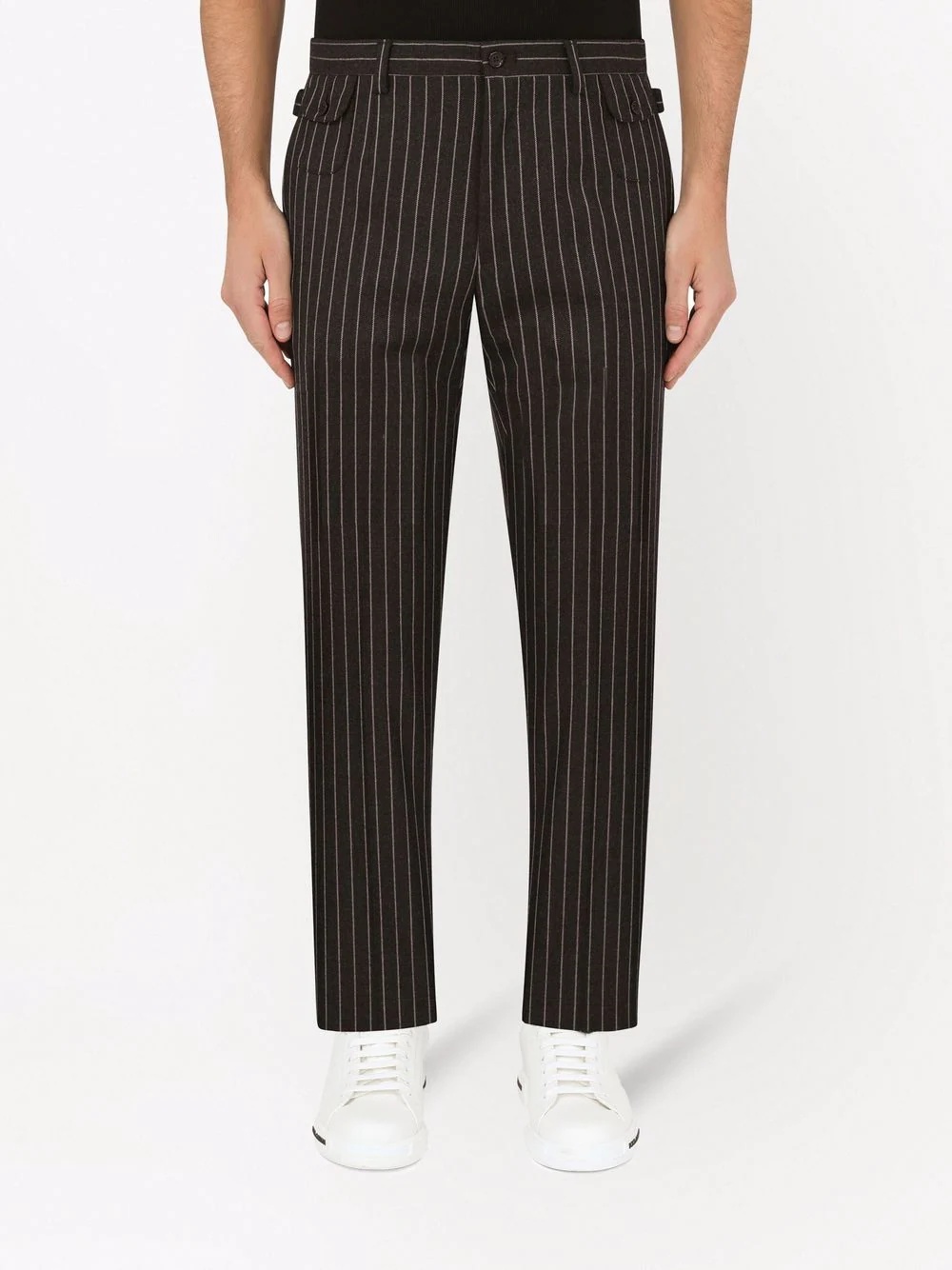 pinstripe-pattern tailored trousers - 3